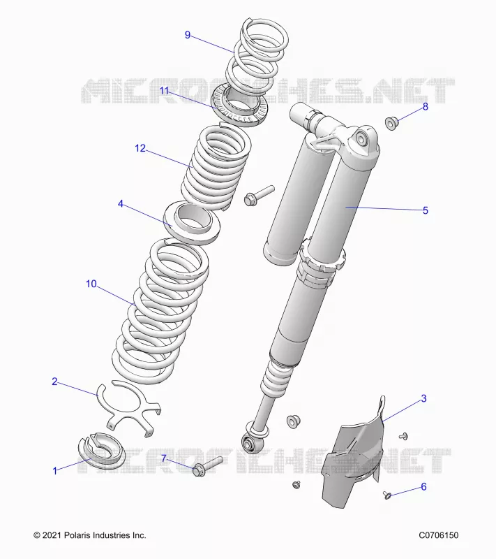SUSPENSION, REAR SHOCK MONTAGGIO, STANDARD/PREMIUM
