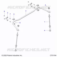 SUSPENSION, REAR BARRA DI STABILIZZAZIONE