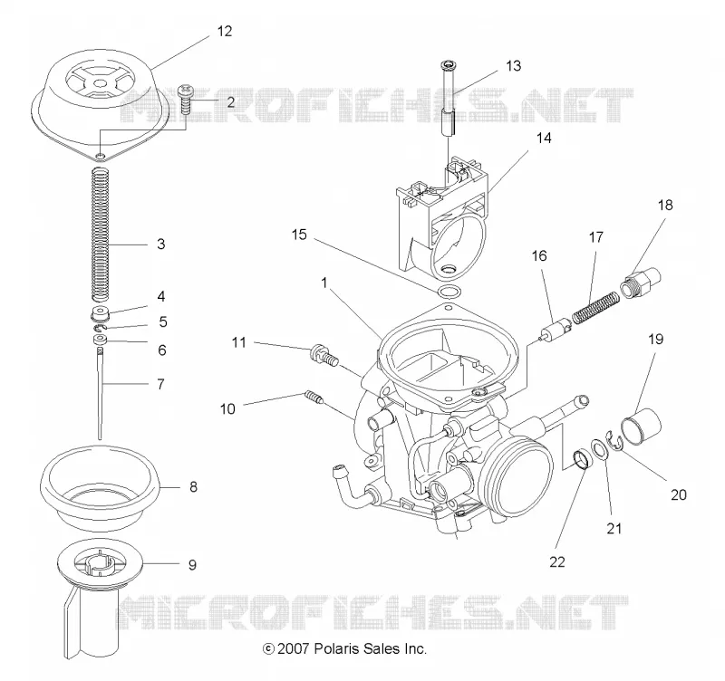 MOTORE, CARBURATORE, UPPER