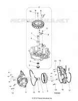 MOTORE, STATOR COVER AND VOLANO