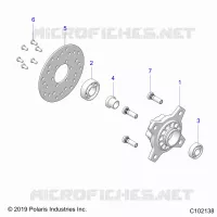RUOTAS, FRONT HUB AND BRAKE DISK