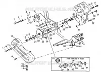 SCATOLA DEGLI INGRANAGGI/FRENO and copertura della catena MOUNTING BIG BOSS 6X6 400L W97AE38A (4940814081C008)