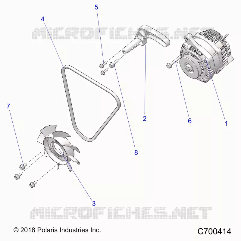 ENGINE, ENGINE, ALTERNATORE, FAN AND BELT- R21RRED4FA/NA/SCA (C700414)
