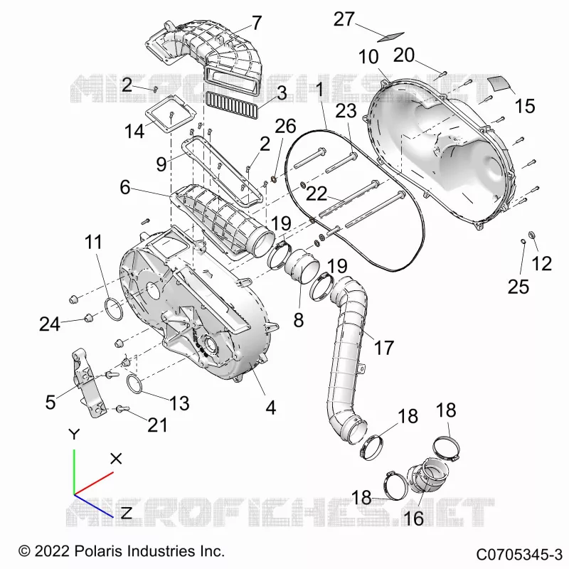 TRASMISSIONE, CLUTCH COVER AND DUCTING
