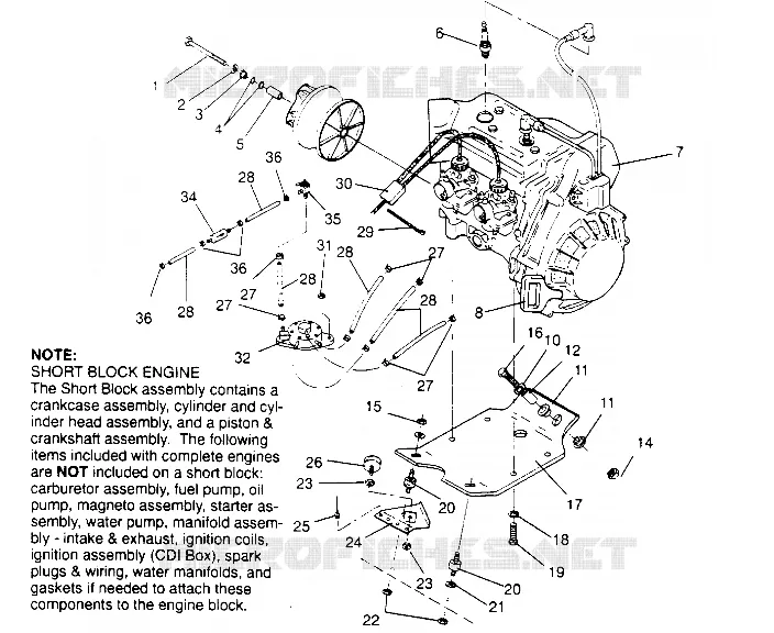 MONTAGGIO DEL MOTORE WIDETRAK GT 0952061 and  EUROPEAN WIDETRAK GT E952061 (4928962896C004)