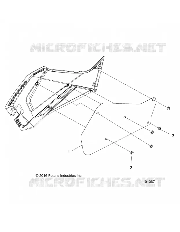 RIGHT HAND SIDE PANEL HEAT SHIELD AND HARDWARE 1 UP
