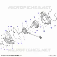 ENGINE, STATOR COVER AND FLYRUOTA