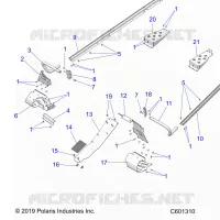 CHASSIS, PROTEZIONE FRIZIONE, FOOTRESTS, TUNNEL GRIPS