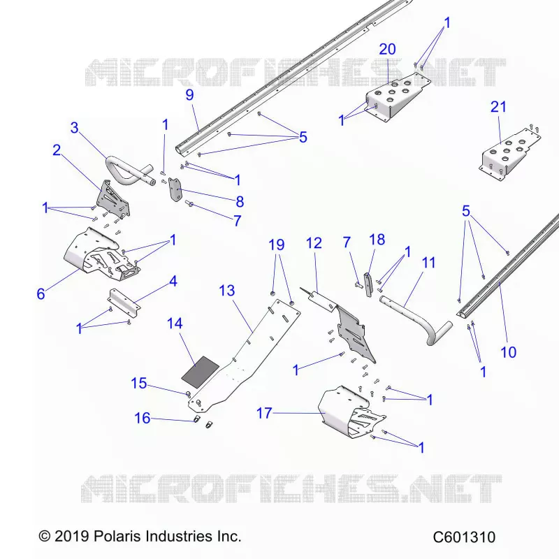 CHASSIS, PROTEZIONE FRIZIONE, FOOTRESTS, TUNNEL GRIPS