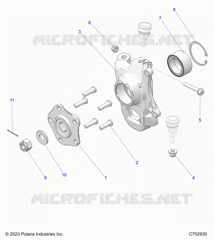 SUSPENSION, RUOTA ANTERIORE HUB, KNUCKLE