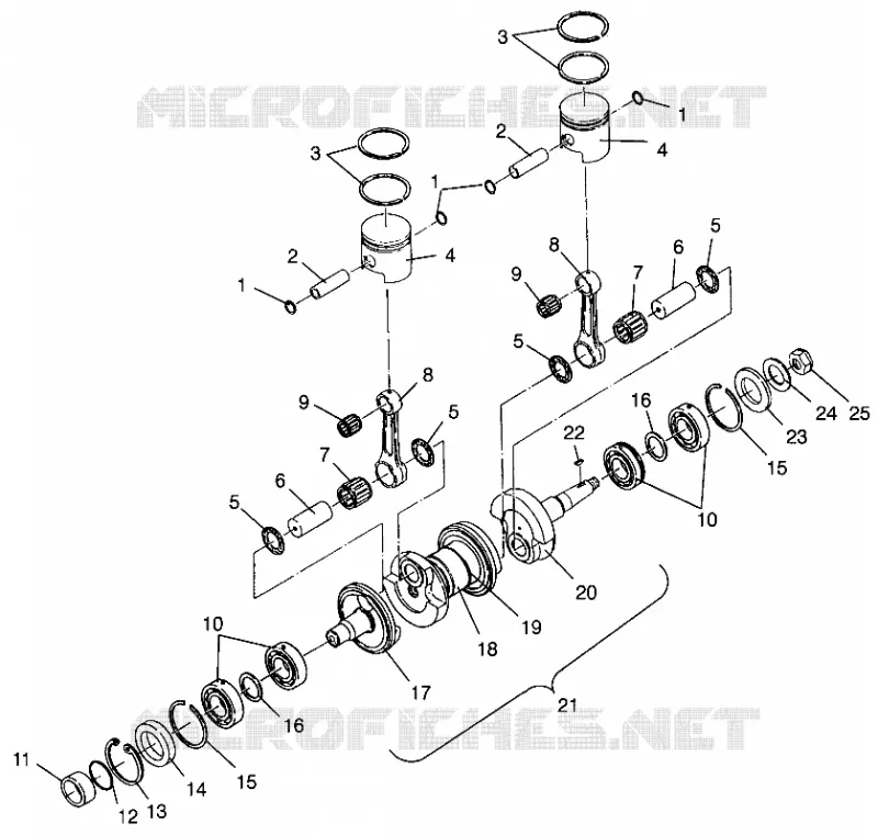 ALBERO MOTORE   PISTONEEE  SLT 700 B964166 AND  INTL. SLT 700 I964166 (4933923392C001)