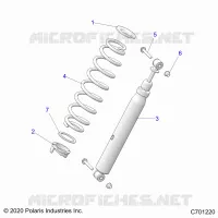 SUSPENSION, REAR SHOCK MONTAGGIO