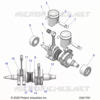 ENGINE, PISTON AND ALBERO MOTORE