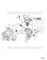 MOTORE, WATER FLANGE AND THERMOSTAT