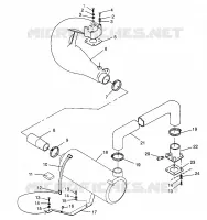 IMPIANTO DI SCARICO SL 780 B964087 and Intl. SL 780 I964087 (4935523552B005)