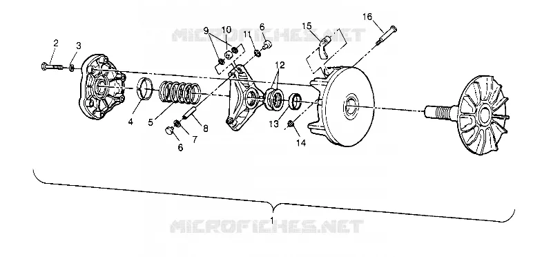 TRASMISSIONE FRIZIONE ASSEMBLY Sport 400L W948540 (4927232723B010)