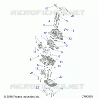 ENGINE, CRANKCASE AND ALBERO MOTORE