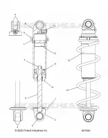 SUSPENSION, SHOCK ANTERIORE TRACK (CLEAR COIL OVER)