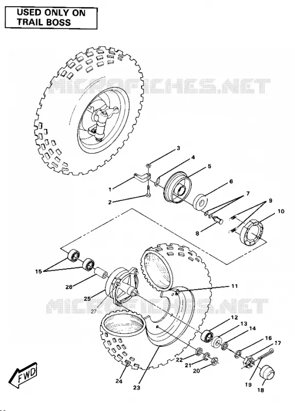 RUOTA ANTERIORE ASSEMBLY-TRAIL BOSS (4911991199026A)