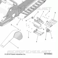 CHASSIS, FOOTREST-LH AND PROTEZIONE FRIZIONE