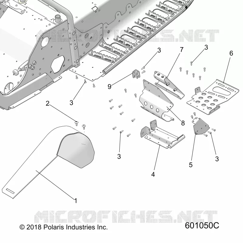 CHASSIS, FOOTREST-LH AND PROTEZIONE FRIZIONE