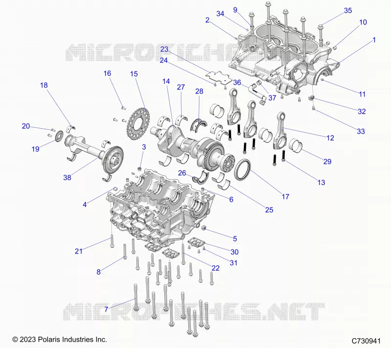 ENGINE, CRANKCASE, ALBERO MOTORE