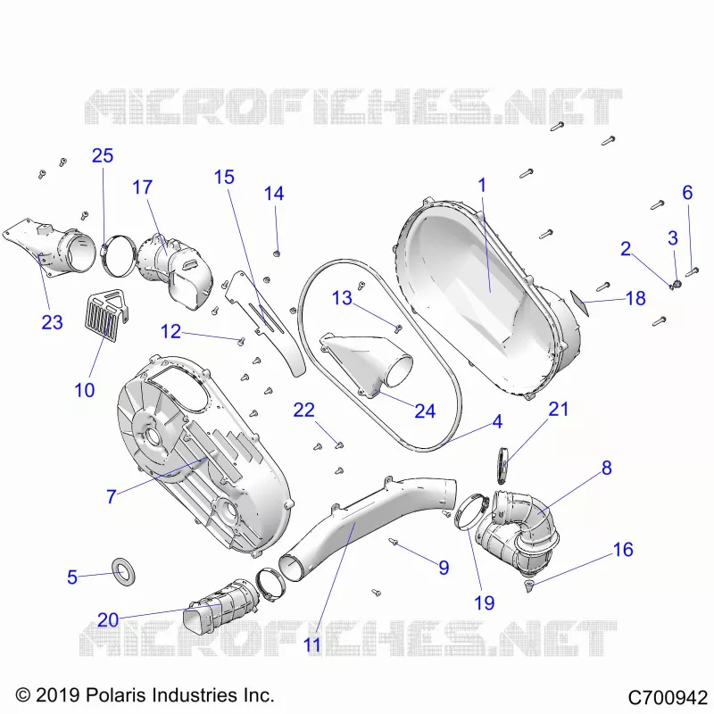 TRASMISSIONE, CLUTCH COVER AND DUCTING