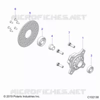 RUOTAS, FRONT HUB AND BRAKE DISK