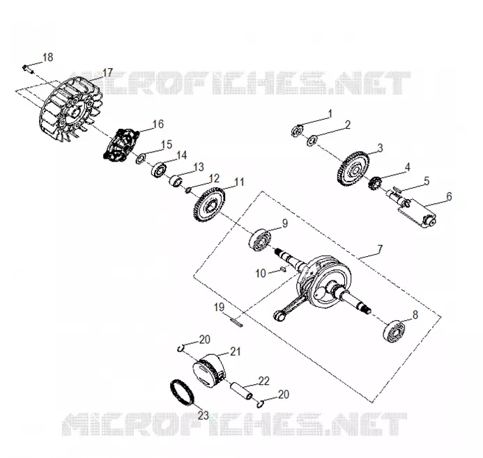 MOTORE, ALBERO MOTORE AND PISTON