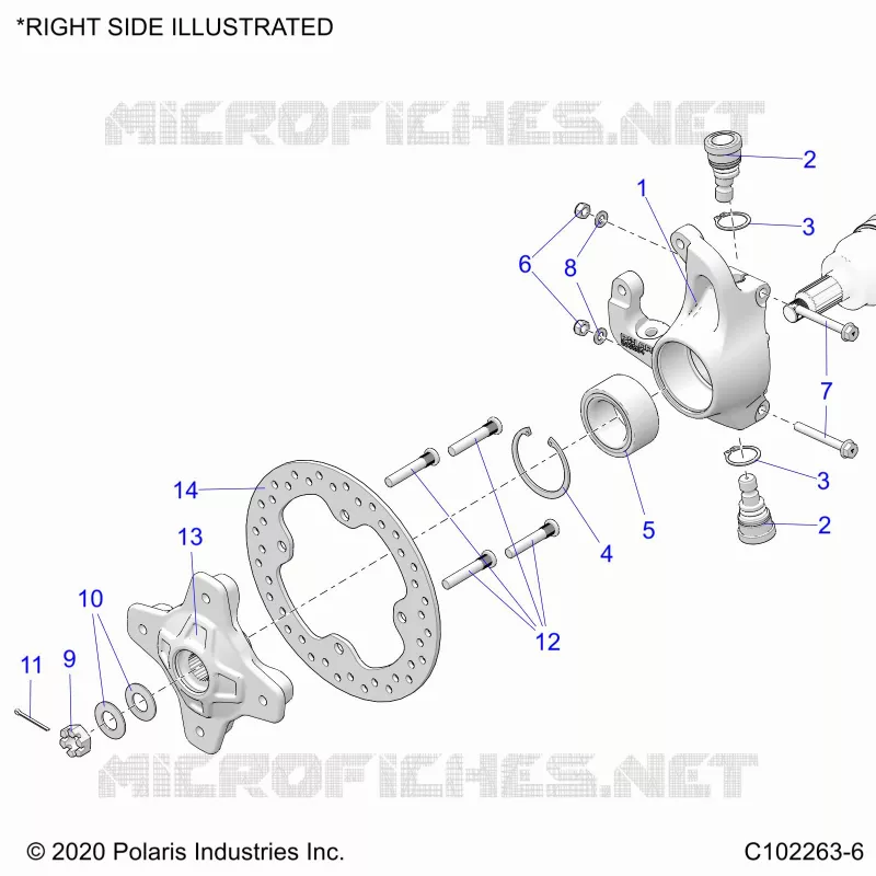 SOSPENSIONI ANTERIORI HUB, KNUCKLE AND BRAKE DISC