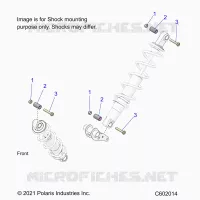 SUSPENSION, SHOCK MONTAGGIO, REAR SUSP.