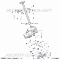 STEERING, STERZO POST ASM.