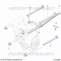 TRASMISSIONE, REAR GEARCASE, MOUNTING