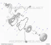ENGINE, STATOR AND FLYRUOTA