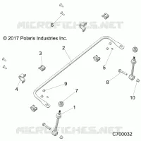 SUSPENSION, FRONT BARRA DI STABILIZZAZIONE