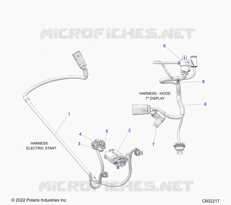 ELETTRICO, WIRE HARNESS, HOOD, ELECTRIC START