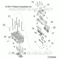 ENGINE, TESTA CILINDRO AND VALVES