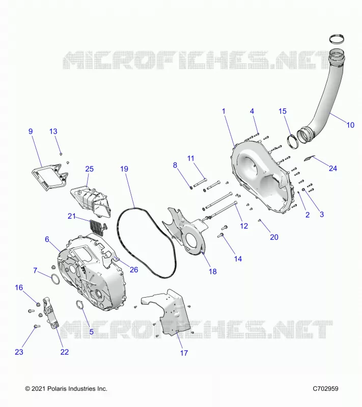 TRASMISSIONE, CLUTCH COVER AND DUCTING