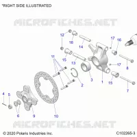 SOSPENSIONE POSTERIORE HUBS, CARRIER AND BRAKE DISC