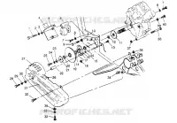 SCATOLA DEGLI INGRANAGGI/FRENO and copertura della catena MOUNTING 6x6 400L W948740 (4926802680C010)