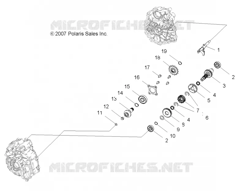 TRASMISSIONE, PRINCIPALE SCATOLA INGRANAGGI INTERNALS