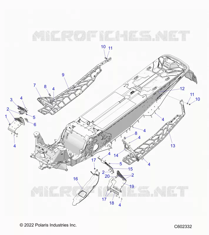 CHASSIS, PROTEZIONE FRIZIONE, FOOTRESTS, AND RUNNINGBOARDS