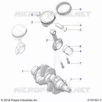 ENGINE, ALBERO MOTORE AND PISTON