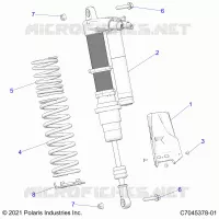 SUSPENSION, REAR SHOCK MONTAGGIO, DELUXE