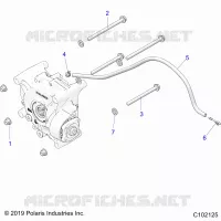 TRASMISSIONE, GEARCASE MOUNTING, REAR