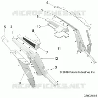 CARROZZERIA POSTERIORE FENDERS AND BEZELS- Z23NAE99PR (C700248-8)