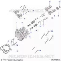 ENGINE, TESTA CILINDRO, CAMS AND VALVES