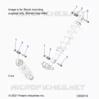 SUSPENSION, SHOCK MONTAGGIO, REAR SUSP.