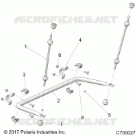 SUSPENSION, REAR BARRA DI STABILIZZAZIONE