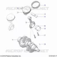 ENGINE, ALBERO MOTORE AND PISTON